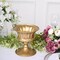 Gold 2 Metal 6" Roman Style Mini Compote Vases Flower Pots Party Decorations
